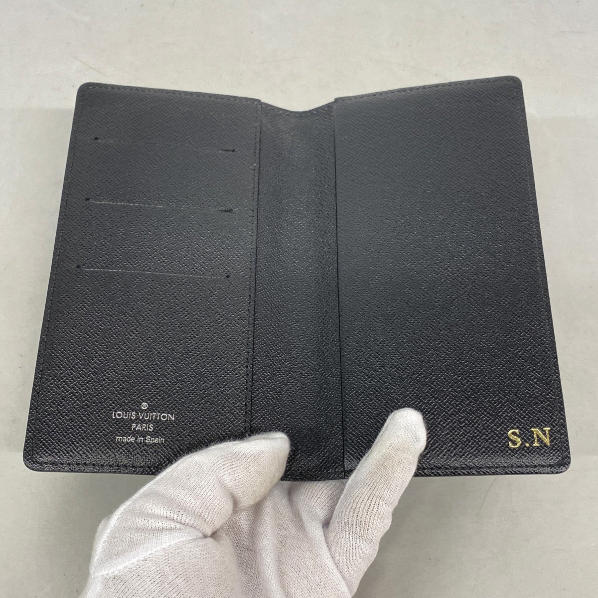 【6fb2749-k】ルイヴィトン 手帳カバー ダミエ・グラフィット アジェンダポッシュ R20975 ブラック【中古】メンズ