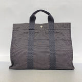 【6fb2755-k】エルメス トートバッグ エールラインMM キャンバス グレー シルバー金具【中古】レディース