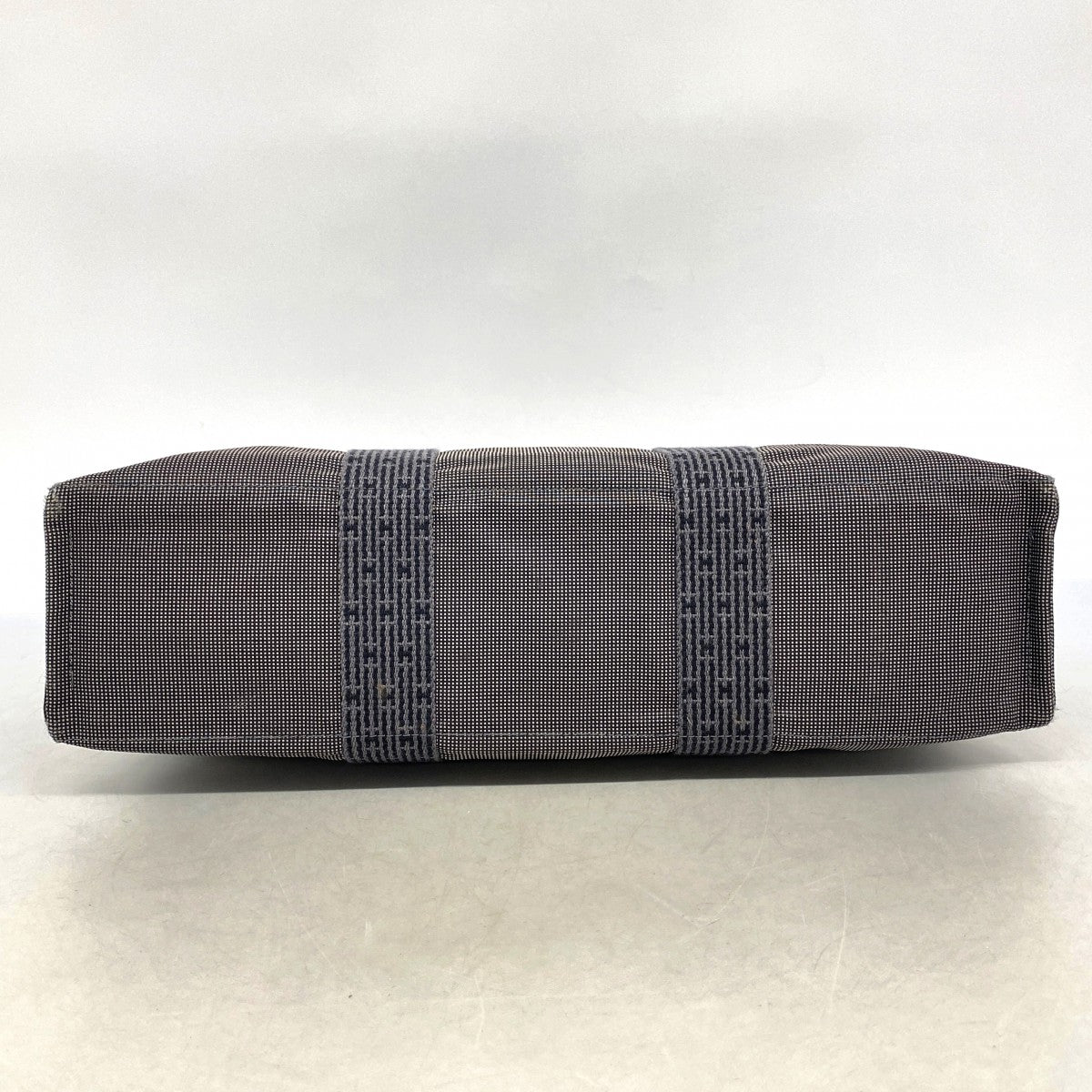 【6fb2755-k】エルメス トートバッグ エールラインMM キャンバス グレー シルバー金具【中古】レディース