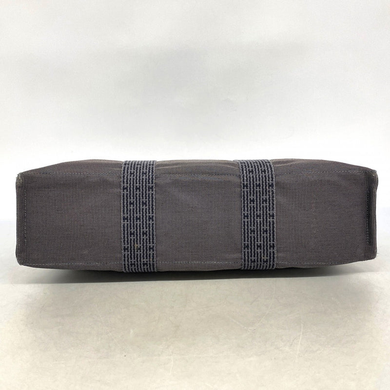 【6fb2755-k】エルメス トートバッグ エールラインMM キャンバス グレー シルバー金具【中古】レディース