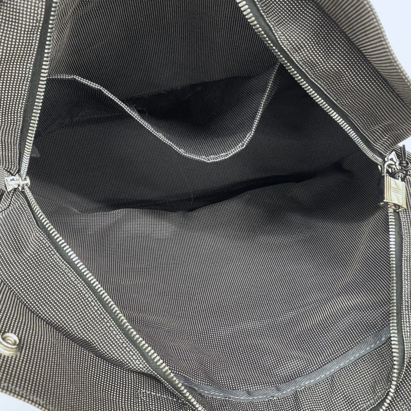 【6fb2755-k】エルメス トートバッグ エールラインMM キャンバス グレー シルバー金具【中古】レディース