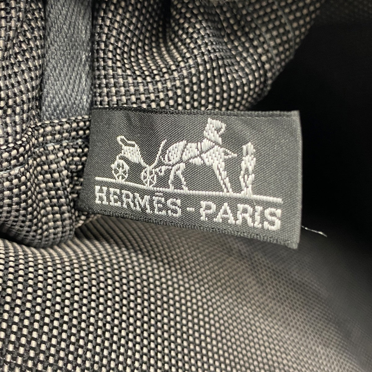 【6fb2755-k】エルメス トートバッグ エールラインMM キャンバス グレー シルバー金具【中古】レディース