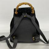 【6fb2759-k】グッチ リュック・デイパック バンブー 003 1956 0030 スウェード ブラック ゴールド金具【中古】レディース
