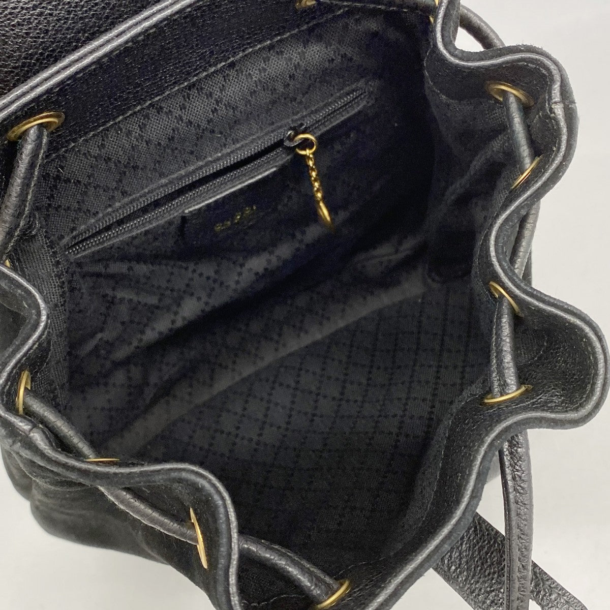 【6fb2759-k】グッチ リュック・デイパック バンブー 003 1956 0030 スウェード ブラック ゴールド金具【中古】レディース