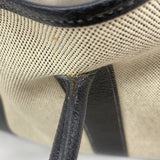 【6fb2766】エルメス トートバッグ ガーデンパーティPM トワルアッシュ ブラック ベージュ シルバー金具 □J刻印【中古】レディース