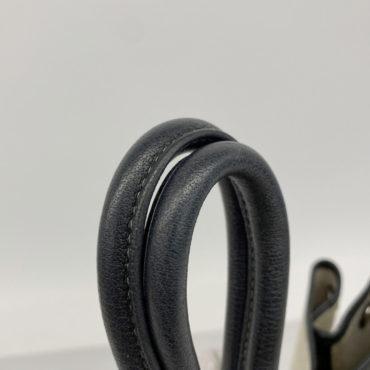 【6fb2766】エルメス トートバッグ ガーデンパーティPM トワルアッシュ ブラック ベージュ シルバー金具 □J刻印【中古】レディース