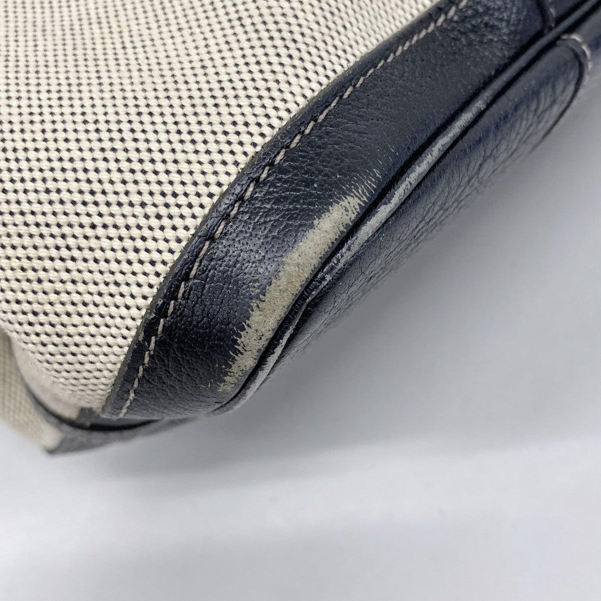 【6fb2766】エルメス トートバッグ ガーデンパーティPM トワルアッシュ ブラック ベージュ シルバー金具 □J刻印【中古】レディース
