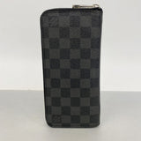 【6fb2775-k】ルイヴィトン 長財布 ダミエ・グラフィット ジッピーウォレットヴェルティカル N63095 ブラック グレー【中古】メンズ