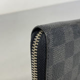 【6fb2775-k】ルイヴィトン 長財布 ダミエ・グラフィット ジッピーウォレットヴェルティカル N63095 ブラック グレー【中古】メンズ