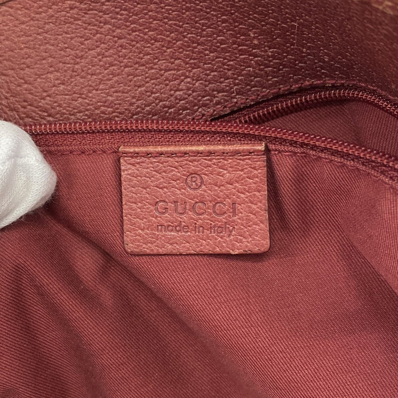 【6fb2792-k】グッチ トートバッグ GGキャンバス 120836 キャンバス ベージュ レッド シルバー金具【中古】レディース
