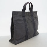 【6fb2827】エルメス トートバッグ エールラインMM キャンバス グレー シルバー金具【中古】メンズ レディース ユニセックス