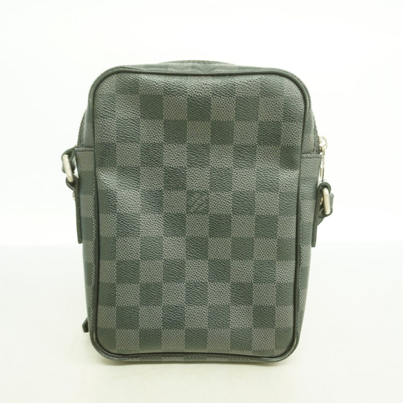 【6fb2850-k】ルイヴィトン ショルダーバッグ ダミエ・グラフィット レム N41446 ブラック グレー【中古】メンズ
