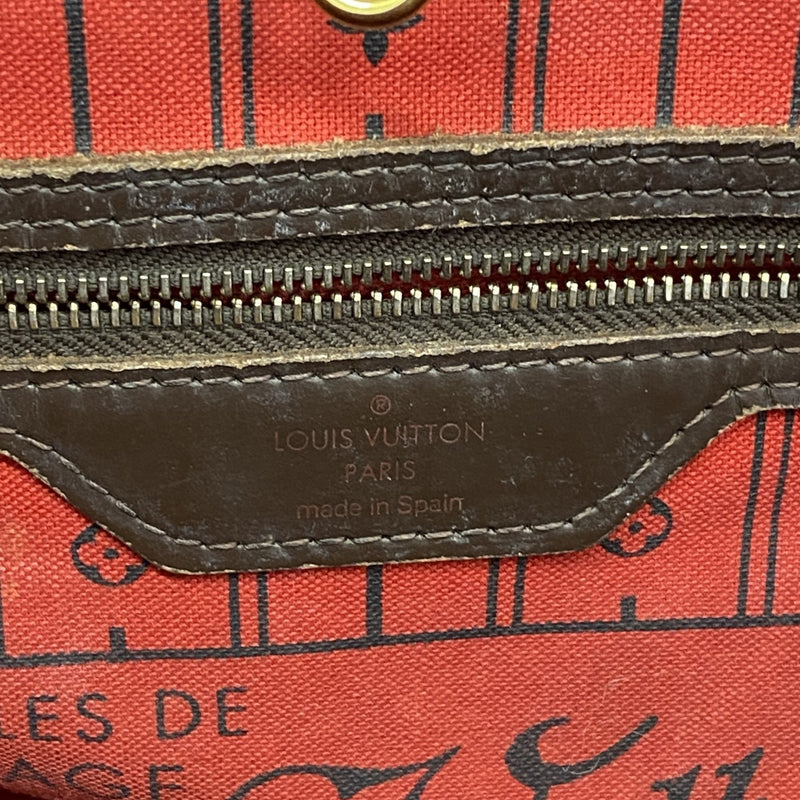 【6fb2905】ルイヴィトン トートバッグ ダミエ ネヴァーフルMM N51105 エベヌ【中古】レディース