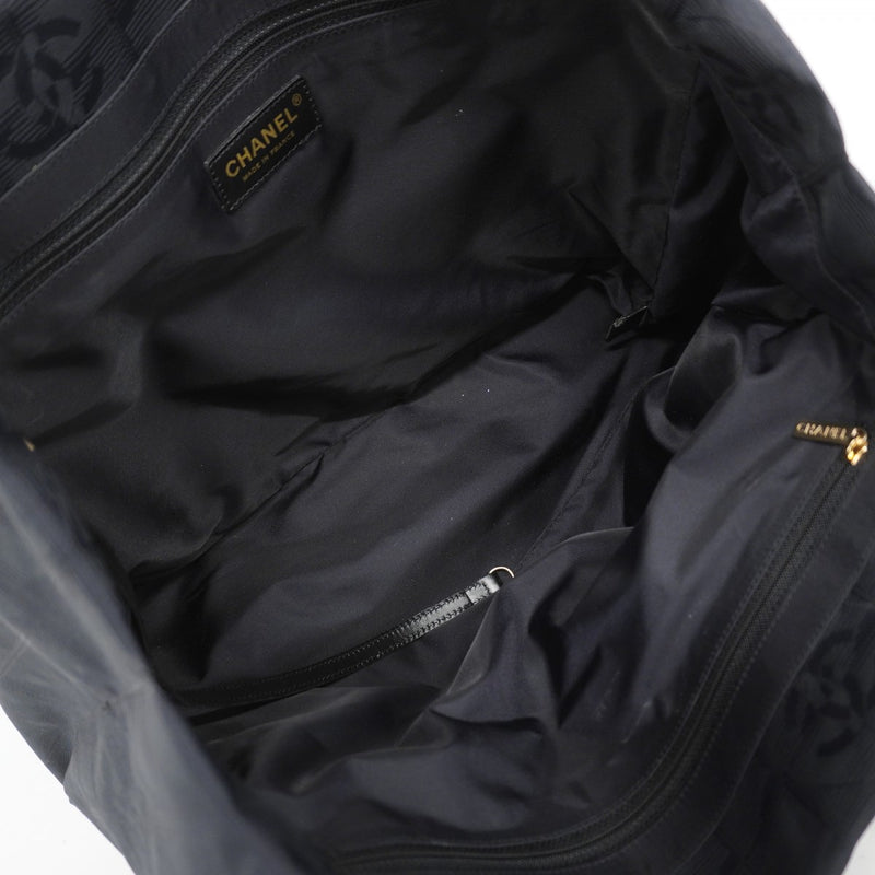 【6fb2933】シャネル トートバッグ ニュートラベル ナイロン ブラック ゴールド金具【中古】レディース
