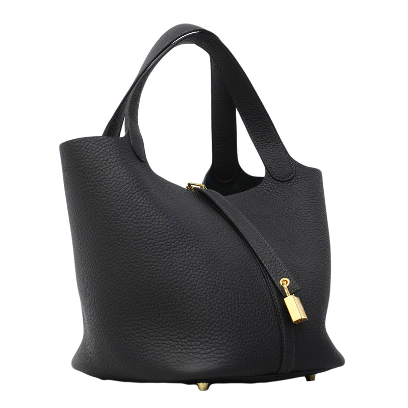 【6fb2949】エルメス ハンドバッグ ピコタンロックMM トリヨンクレマンス キャバン ゴールド金具 K刻印【中古】レディース