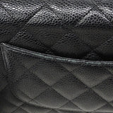 【6fb2950】シャネル ショルダーウォレット マトラッセ チェーンショルダー キャビアスキン ブラック ゴールド金具【中古】レディース