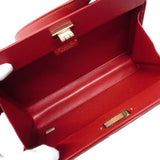 【6fb2952】シャネル ショルダーバッグ Vステッチ 2.55 ラムスキン レッド シャンパンゴールド金具【中古】レディース