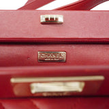 【6fb2952】シャネル ショルダーバッグ Vステッチ 2.55 ラムスキン レッド シャンパンゴールド金具【中古】レディース