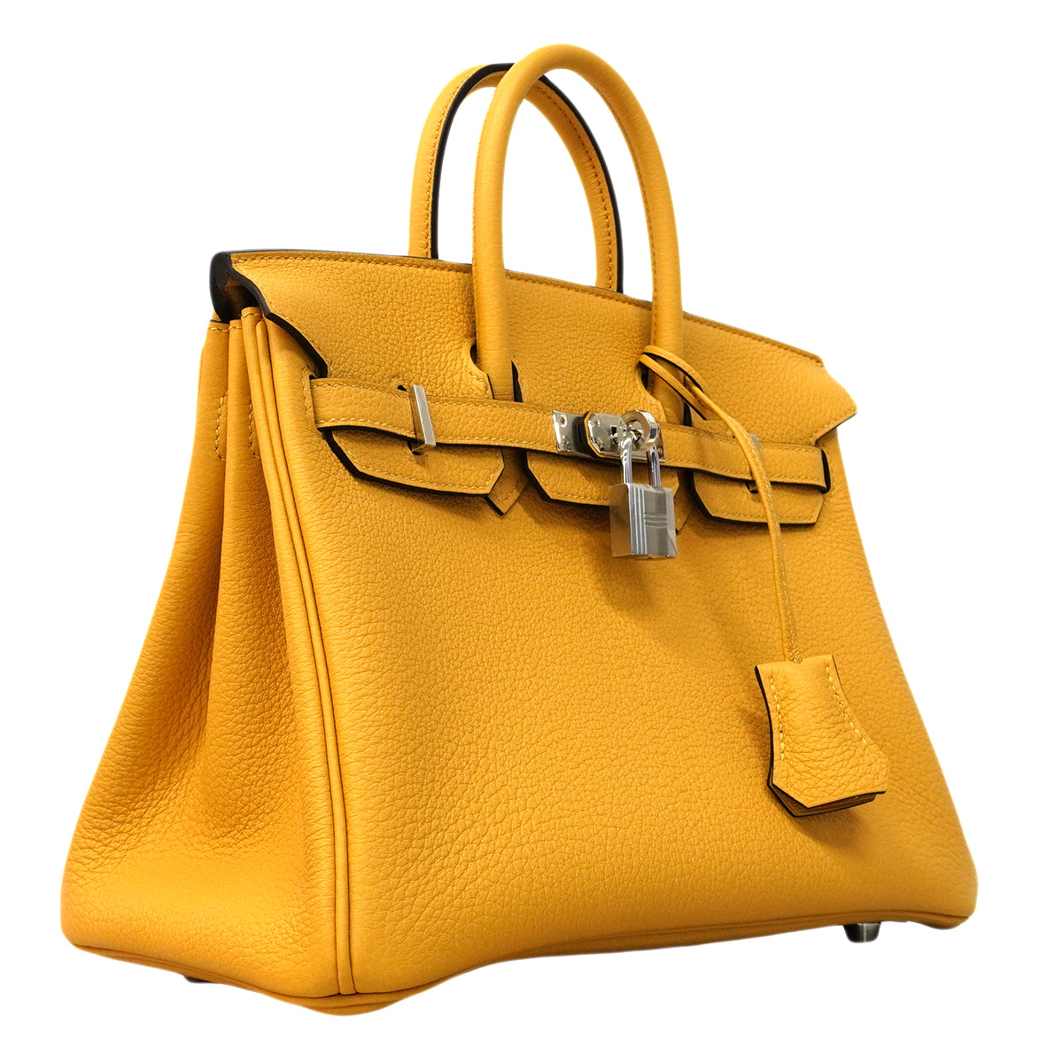 【6fb2953-g】エルメス ハンドバッグ バーキン25 トゴ パイユ シルバー金具 G刻印【中古】レディース