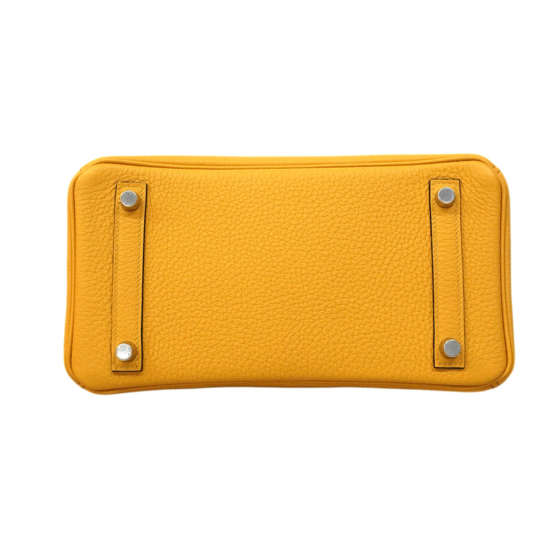 【6fb2953-g】エルメス ハンドバッグ バーキン25 トゴ パイユ シルバー金具 G刻印【中古】レディース