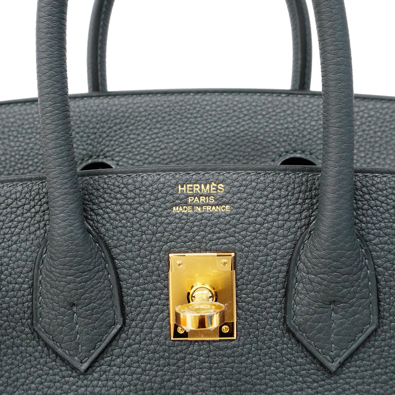 【6fb2955-g】エルメス ハンドバッグ バーキン25 トゴ グリミスティ ゴールド金具 G刻印【中古】レディース