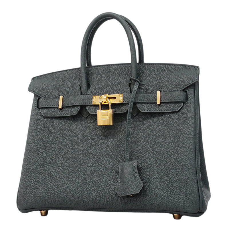 【6fb2955-g】エルメス ハンドバッグ バーキン25 トゴ グリミスティ ゴールド金具 G刻印【中古】レディース
