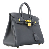 【6fb2955-g】エルメス ハンドバッグ バーキン25 トゴ グリミスティ ゴールド金具 G刻印【中古】レディース
