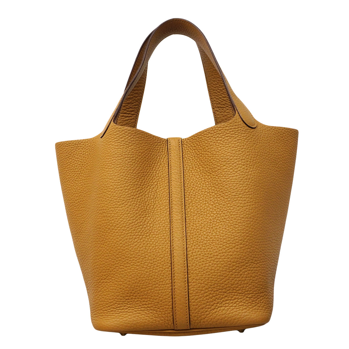 【6fb2957】エルメス ハンドバッグ ピコタンロックMM トリヨンクレマンス ビスキュイ ゴールド金具 B刻印【中古】レディース