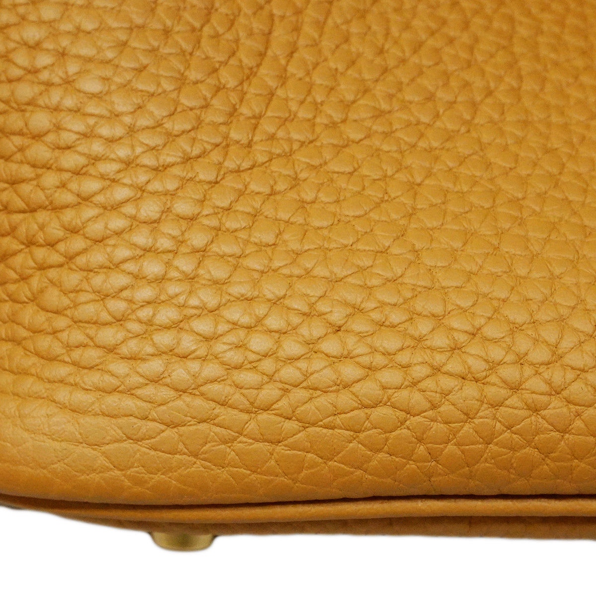【6fb2957】エルメス ハンドバッグ ピコタンロックMM トリヨンクレマンス ビスキュイ ゴールド金具 B刻印【中古】レディース