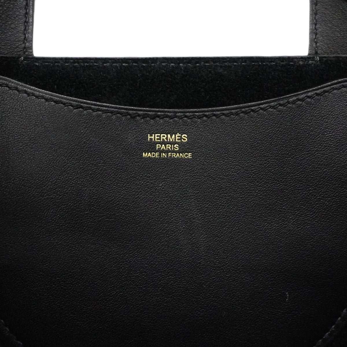 【6fb2958】エルメス ハンドバッグ インザループ23 トリヨンクレマンス スイフト ブラック ゴールド金具 B刻印【中古】レディース