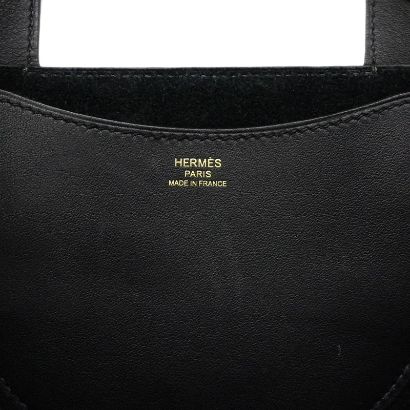【6fb2958】エルメス ハンドバッグ インザループ23 トリヨンクレマンス スイフト ブラック ゴールド金具 B刻印【中古】レディース