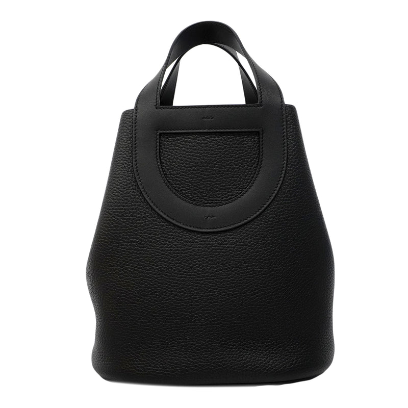 【6fb2958】エルメス ハンドバッグ インザループ23 トリヨンクレマンス スイフト ブラック ゴールド金具 B刻印【中古】レディース