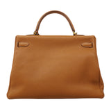 【6fb2959】エルメス ハンドバッグ ケリー35 トゴ ゴールド ゴールド金具 □I刻印 2wayバッグ【中古】レディース