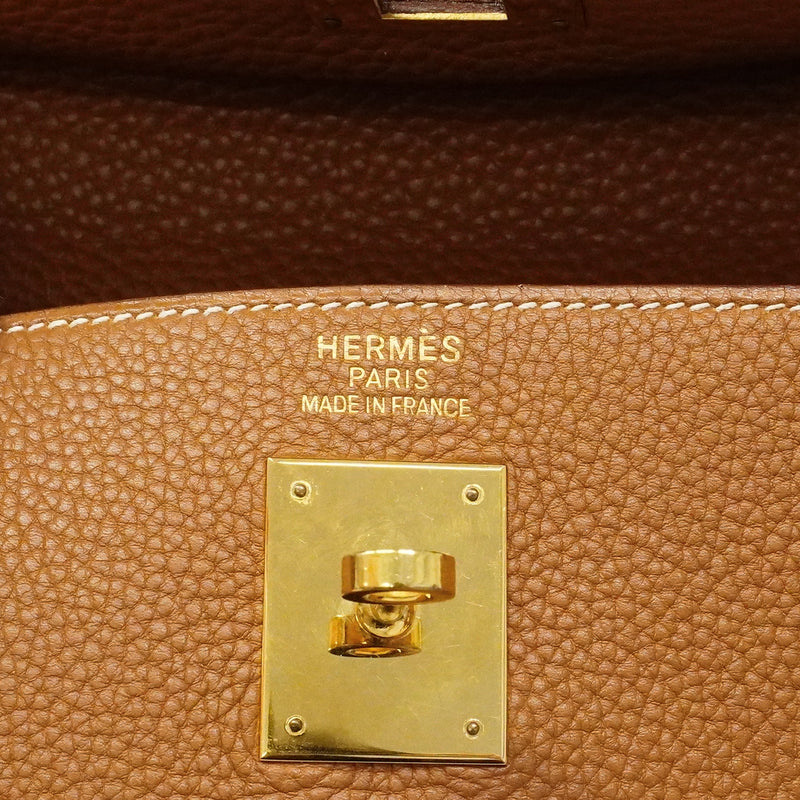 【6fb2959】エルメス ハンドバッグ ケリー35 トゴ ゴールド ゴールド金具 □I刻印 2wayバッグ【中古】レディース