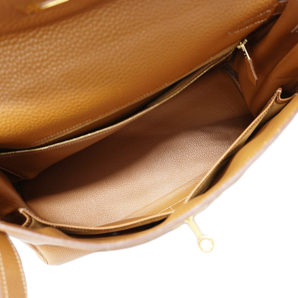 【6fb2959】エルメス ハンドバッグ ケリー35 トゴ ゴールド ゴールド金具 □I刻印 2wayバッグ【中古】レディース
