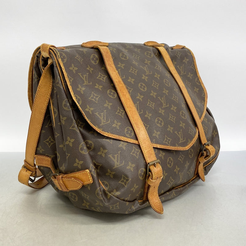 【6fb2992】ルイヴィトン ショルダーバッグ モノグラム ソミュール43 M42252 ブラウン【中古】レディース
