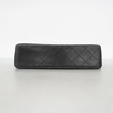 【6fb3060-h】シャネル ショルダーバッグ マトラッセ Wフラップ Wチェーン ラムスキン ブラック ゴールド金具【中古】レディース