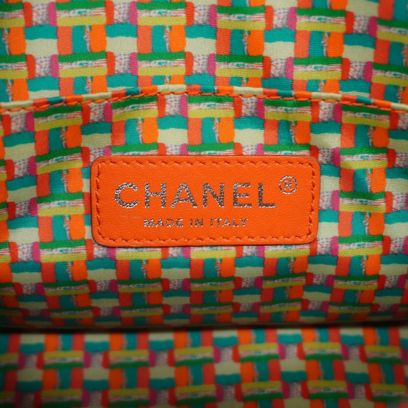 【6fb3087-k】シャネル ショルダーバッグ マトラッセ チェーンショルダー ラムスキン オレンジ シルバー金具【中古】レディース