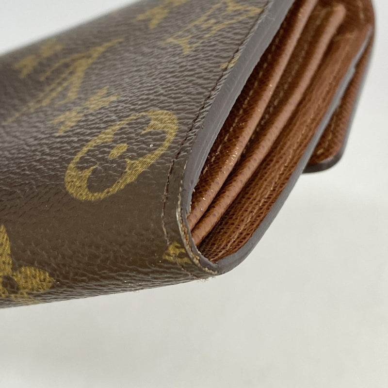 【6fb3123】ルイヴィトン 長財布 モノグラム ポルトモネクレディ M61726 ブラウン【中古】レディース