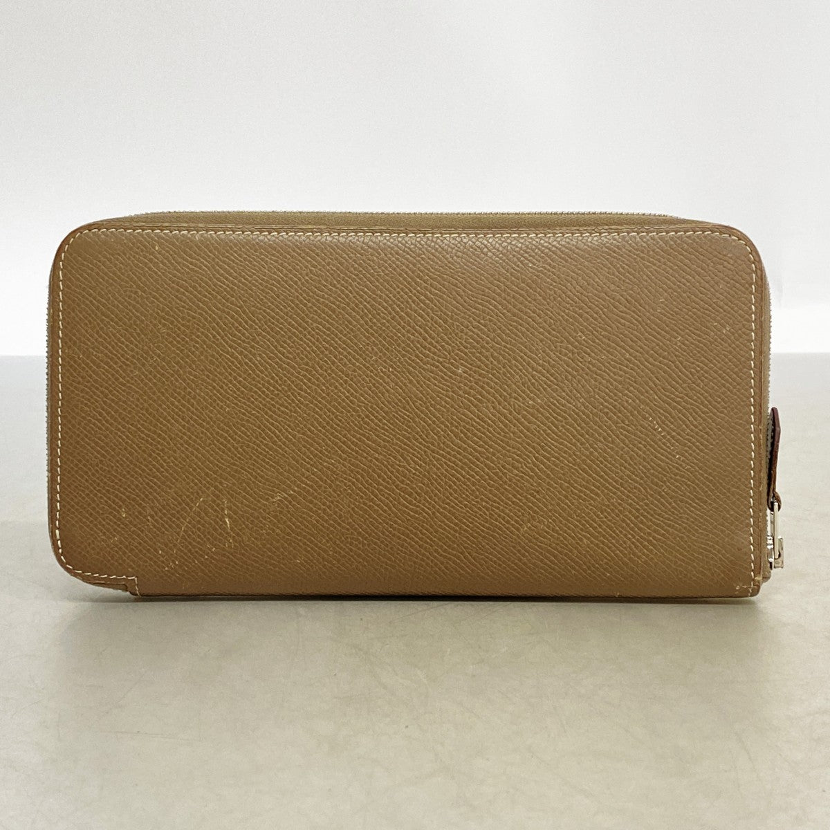 【6fb3125】エルメス 長財布 アザップロングシルクイン ヴォーエプソン エトゥープ シルバー金具 C刻印【中古】レディース