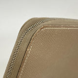 【6fb3125】エルメス 長財布 アザップロングシルクイン ヴォーエプソン エトゥープ シルバー金具 C刻印【中古】レディース