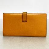 【6fb3126】エルメス 長財布 ベアン ヴォーエプソン オレンジ シルバー金具 □I刻印【中古】レディース