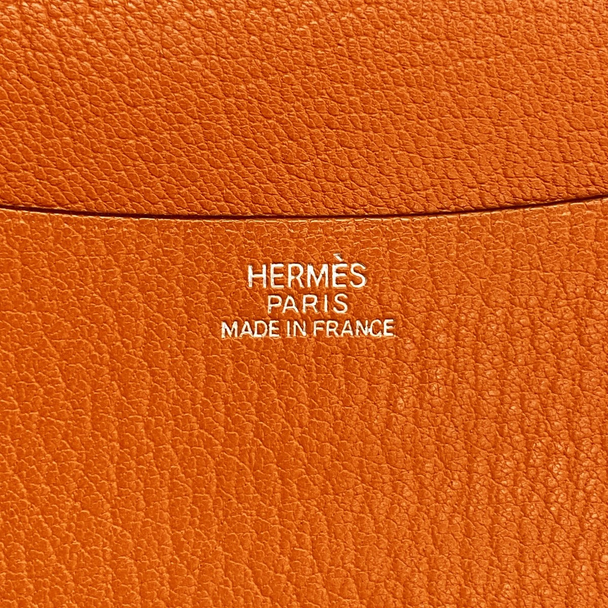 【6fb3128】エルメス 手帳カバー アジェンダ シェブルミゾル オレンジ シルバー金具 □I刻印【中古】メンズ レディース ユニセックス