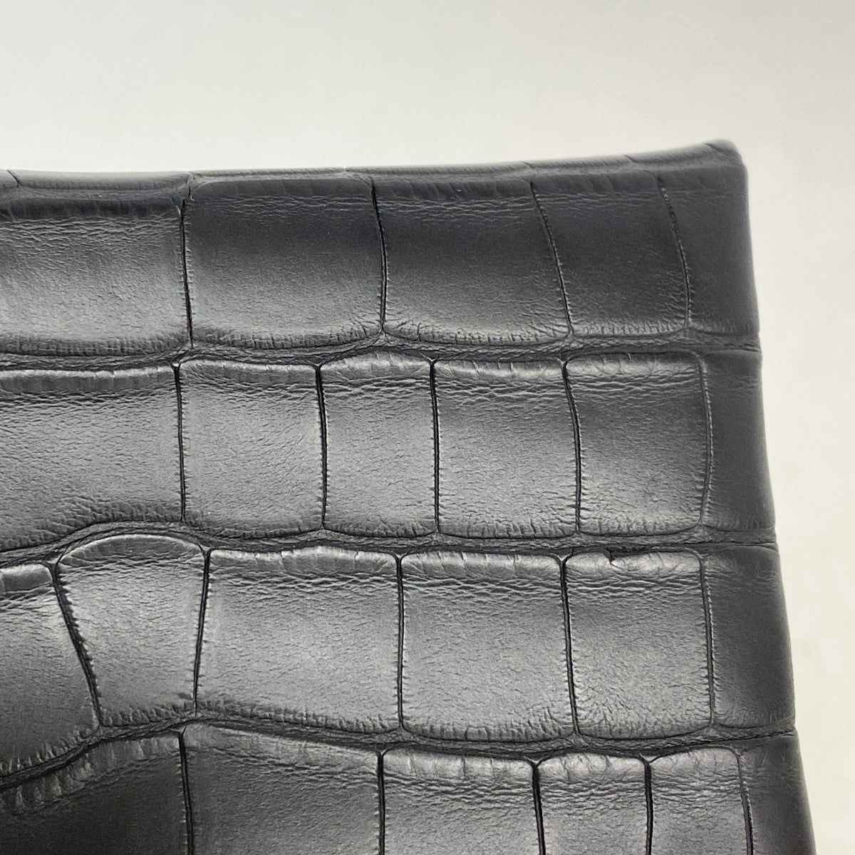 【6fb3129】エルメス 名刺入れ カルヴィ アリゲーターマット ブラック シルバー金具 K刻印【中古】メンズ レディース ユニセックス