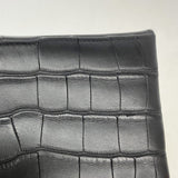 【6fb3129】エルメス 名刺入れ カルヴィ アリゲーターマット ブラック シルバー金具 K刻印【中古】メンズ レディース ユニセックス