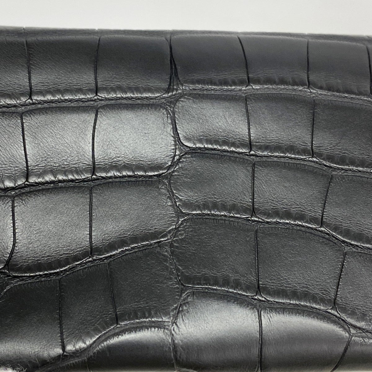 【6fb3129】エルメス 名刺入れ カルヴィ アリゲーターマット ブラック シルバー金具 K刻印【中古】メンズ レディース ユニセックス