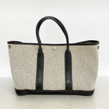 【6fb3130】エルメス トートバッグ ガーデンパーティTPM トワルアッシュ ブラック シルバー金具 □H刻印【中古】レディース