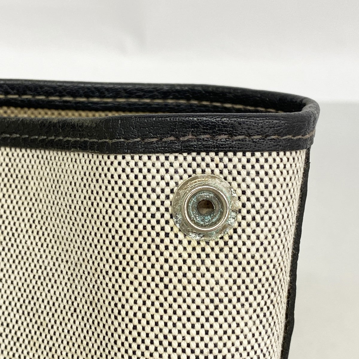【6fb3130】エルメス トートバッグ ガーデンパーティTPM トワルアッシュ ブラック シルバー金具 □H刻印【中古】レディース