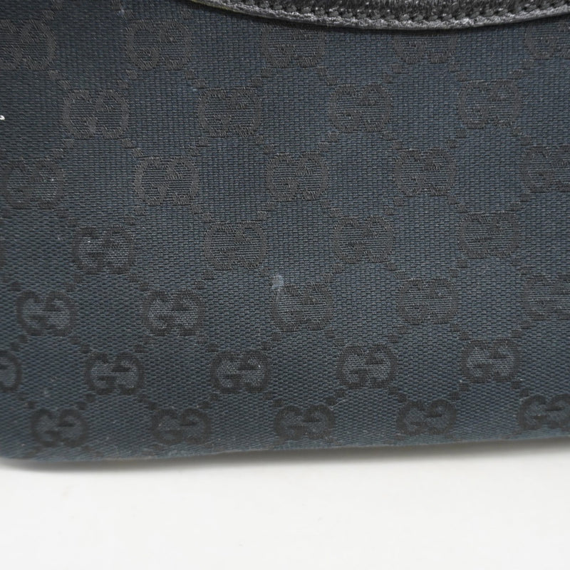 【6fb3158-k】グッチ ハンドバッグ GGキャンバス/バンブー 137378 キャンバス ブラック シャンパンゴールド金具【中古】レディース