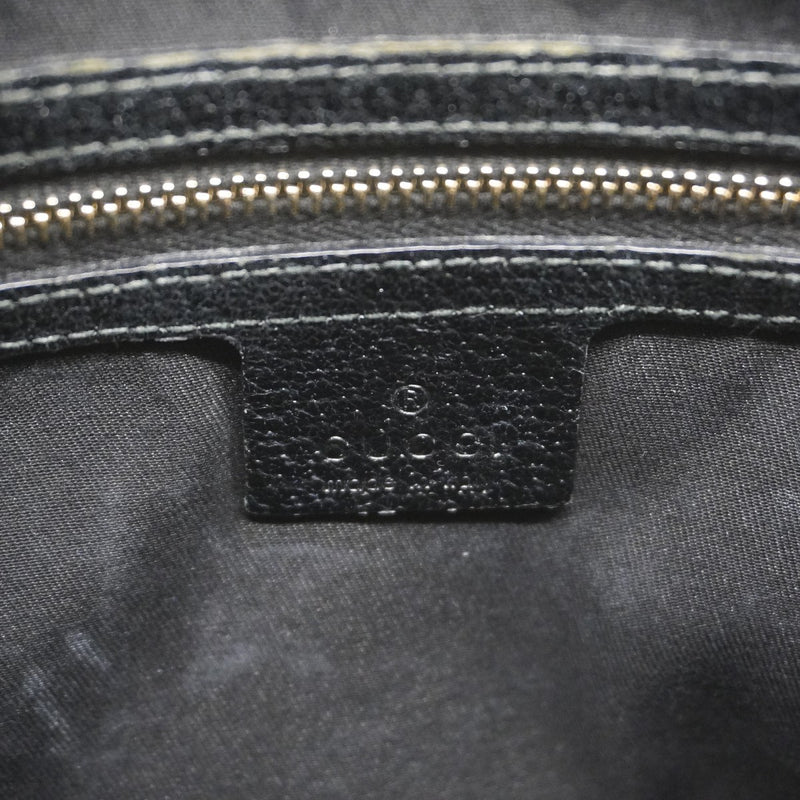 【6fb3158-k】グッチ ハンドバッグ GGキャンバス/バンブー 137378 キャンバス ブラック シャンパンゴールド金具【中古】レディース